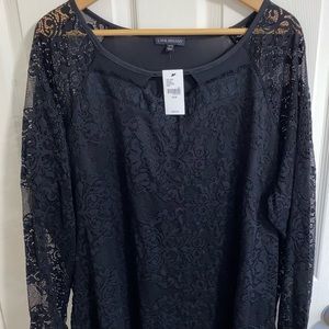 Black Long Sleeve Lace Top